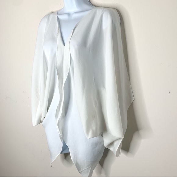 Sugarlips Blouse Top Tiered Flowy Top Off White Open Sleeve Y2k 2000s Size XS - Picture 16 of 16